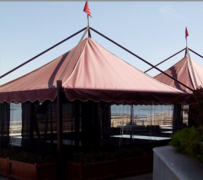 烟台帐篷铝杆的好还是玻杆的好？